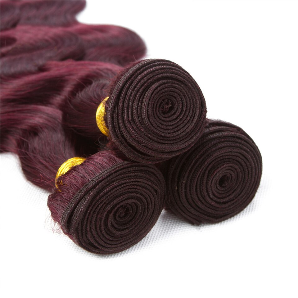 Burgundy Brazilian Body Wave Remy Human Hair Bundles Best Sellers Human Hair Human Hair Extensions and Bundles New In